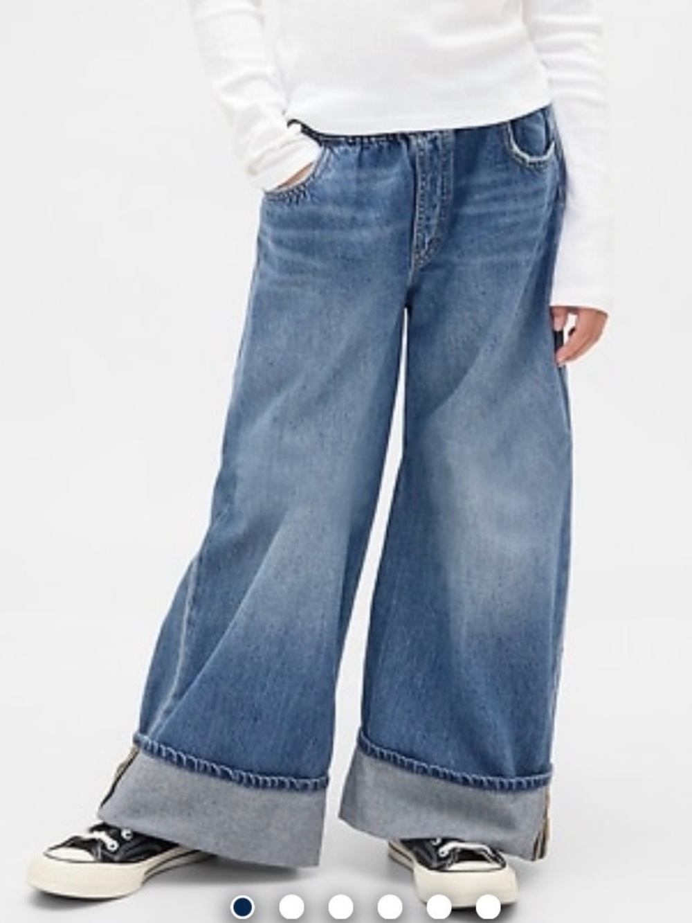GAP-Kids Low Rise Easy Wide-Leg Baggy Jeans